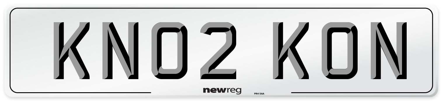 KN02 KON Number Plate from New Reg